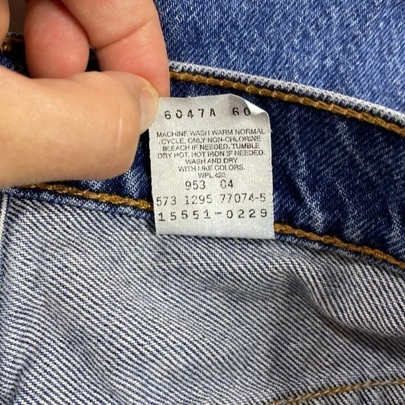 Vintage Levi's 551 Relaxed Fit Tapered Leg 14 Medium USA 90s - Picture 11 of 12